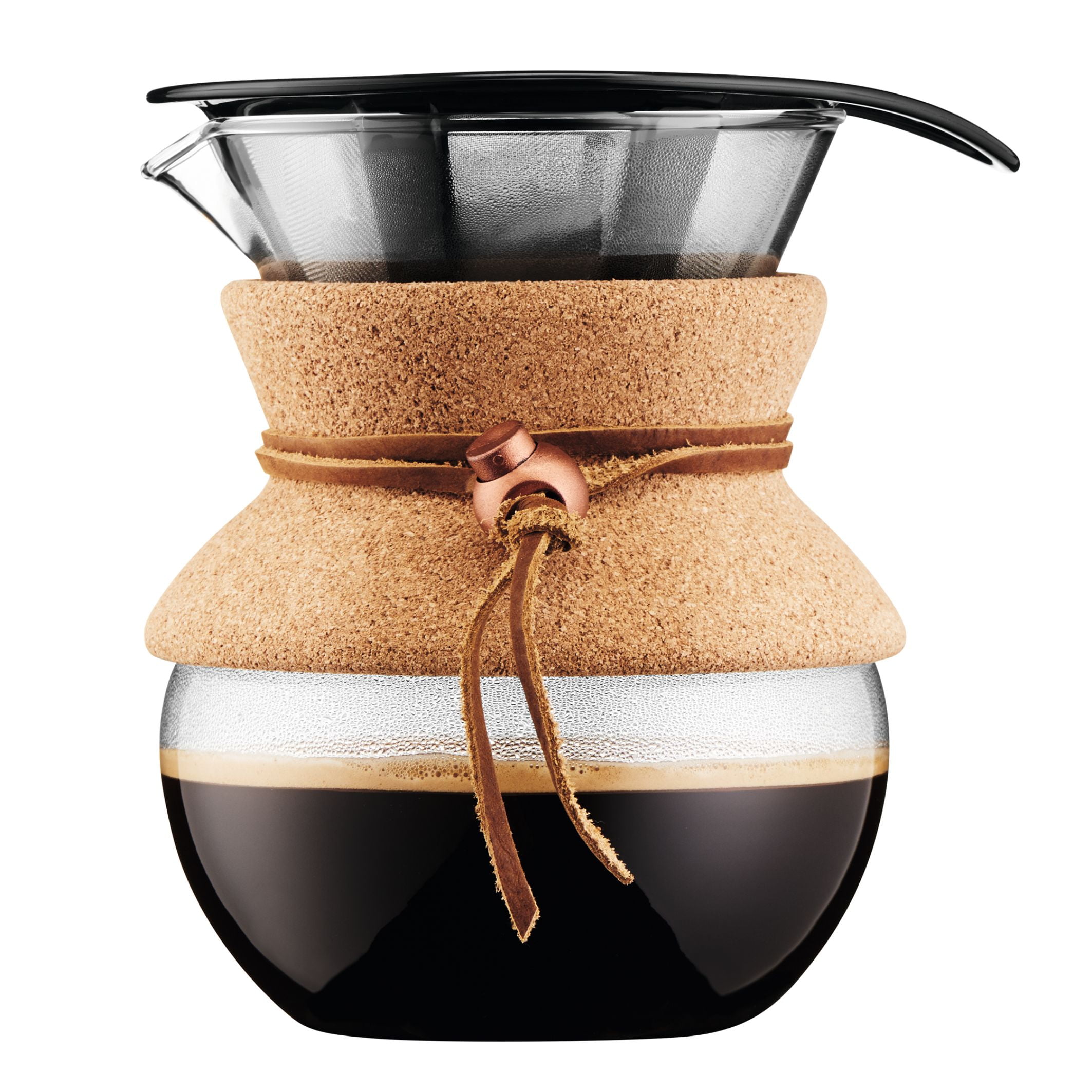 Bodum 4 Cups pour over Coffee Maker with Permanent Filter and Cork Band