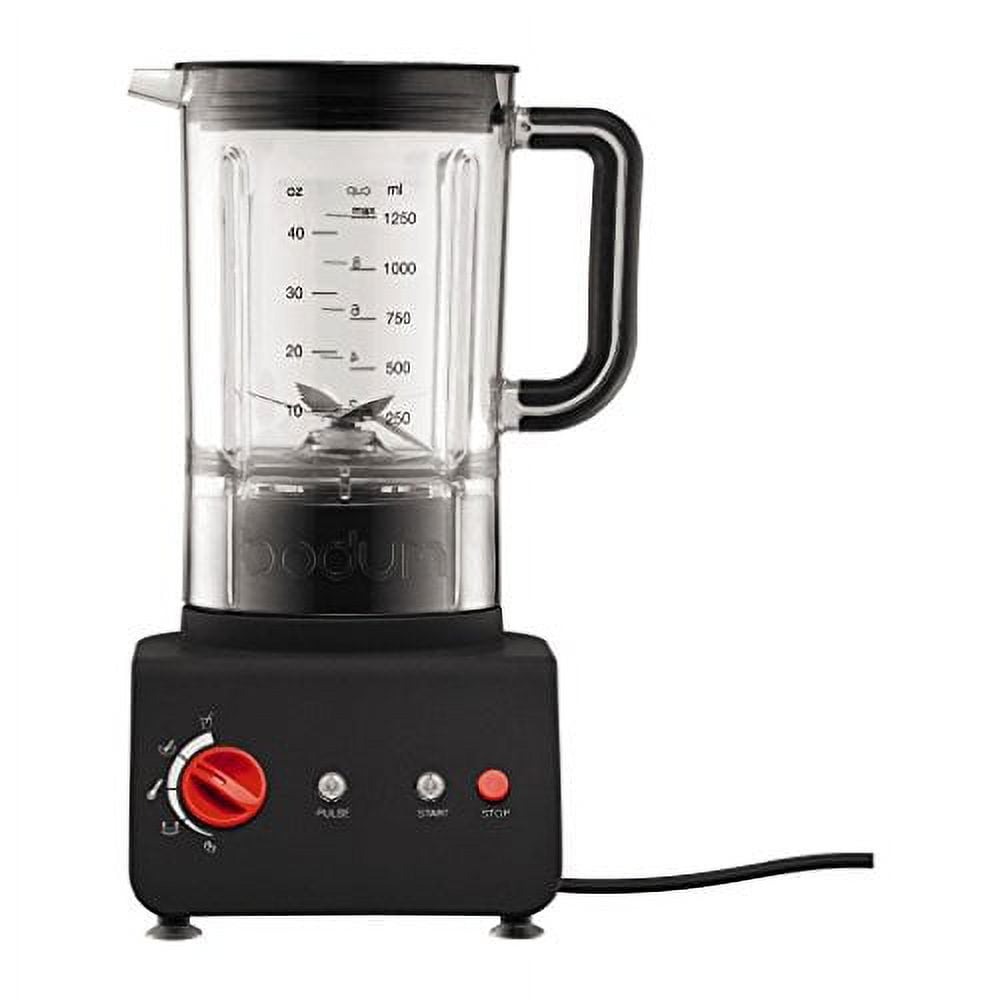Bodum BISTRO Electric Blender, 1.25 L, 42 Ounce, Plastic, Black