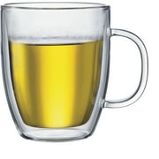 Bodum BISTRO Jumbo Coffee Mug, Double Wall, Clear, 0.45L, 15 Ounces Each Set of 2