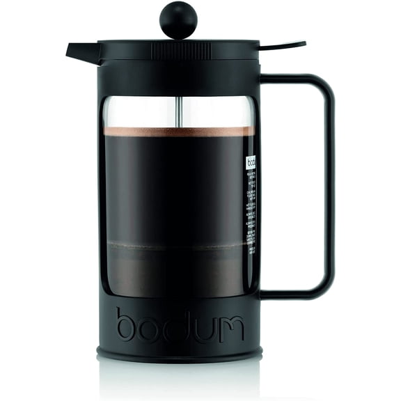 Bodum Bean French Press Coffee Maker with Coffee Grind Catcher, 34 Ounce, Black