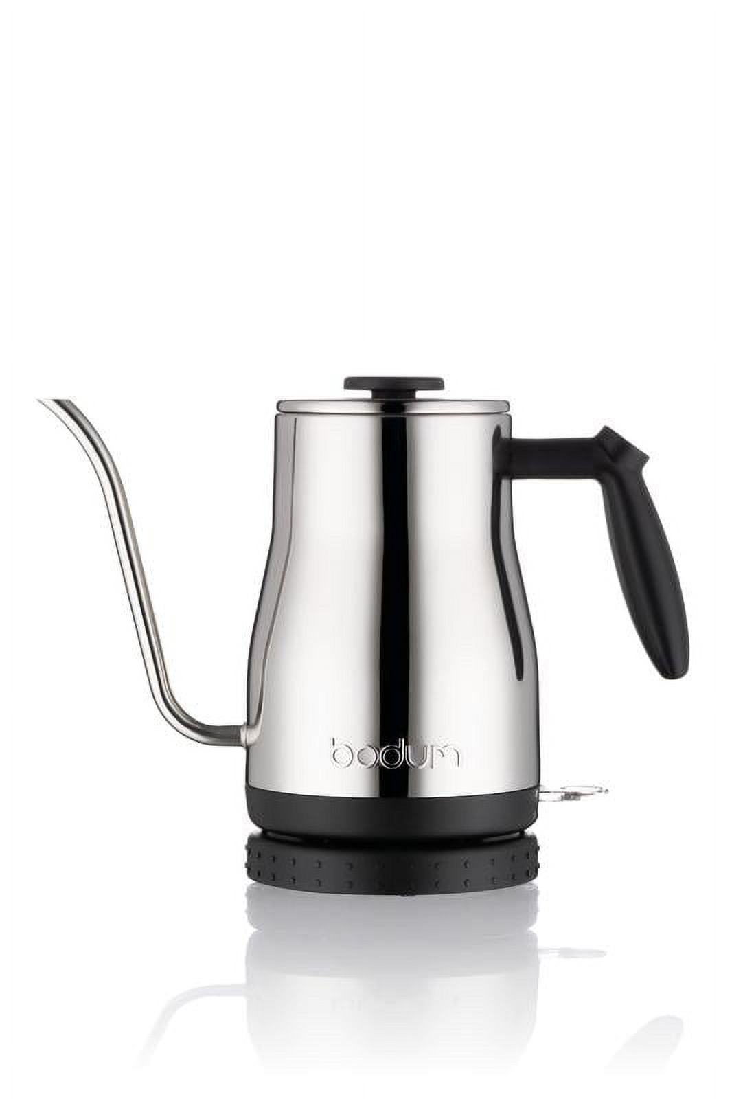 Bodum Bistro Gooseneck Electric Water Kettle, 34 Ounce, Chrome
