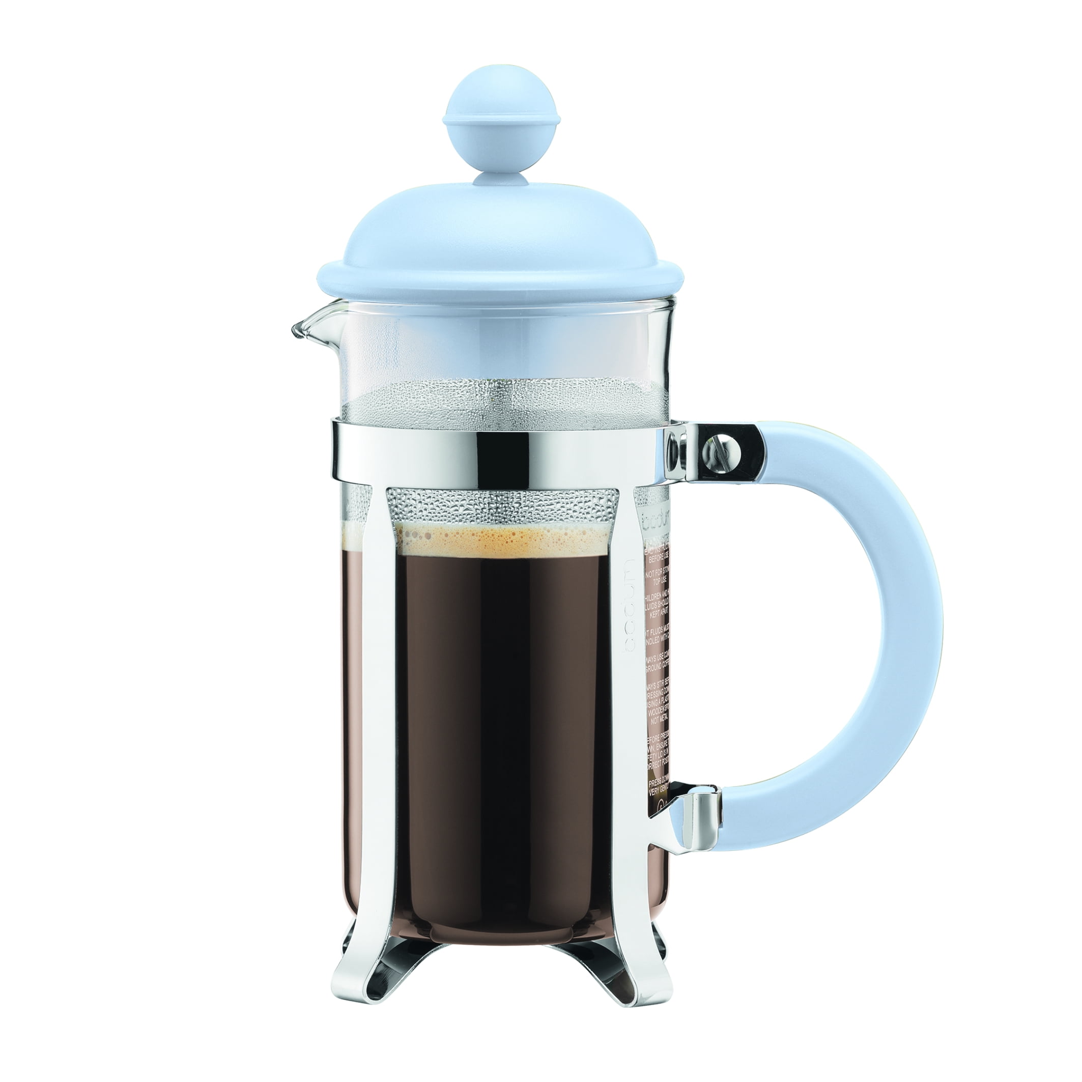 Bodum Caffettiera Coffee Maker with Borosilicate Glass Carafe, 12 Ounce, Light Blue