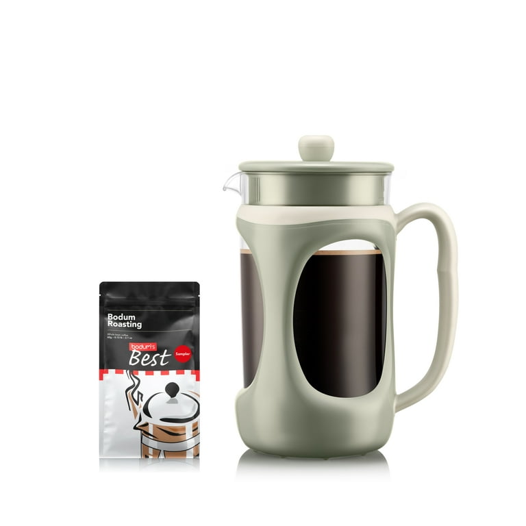 Bodum Outdoor French Press Gift Set, Green and White, 34oz, Includes Coffee  Beans