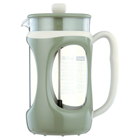 Bodum Outdoor French Press Gift Set, Green and White, 34oz, Includes Coffee Beans