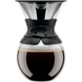 thumbnail image 1 of Bodum Pour Over Coffee Maker with Permanent Filter, 1 L, 34 Ounce, Black, Glass, 1 of 5