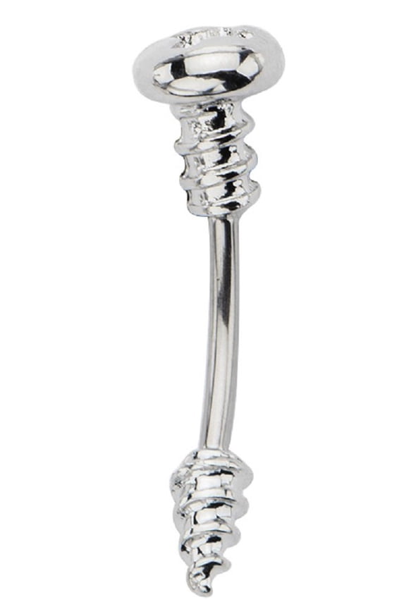 14G Screw Navel Belly Button Ring Surgical Steel Piercing Jewelry