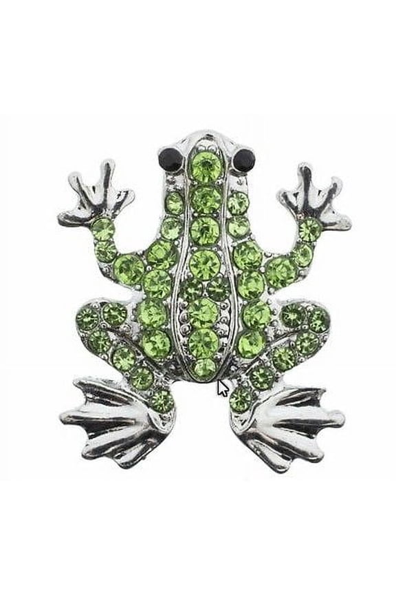 18mm Snap Charms Buttons Interchangeable Jewelry Ginger CZ Frog