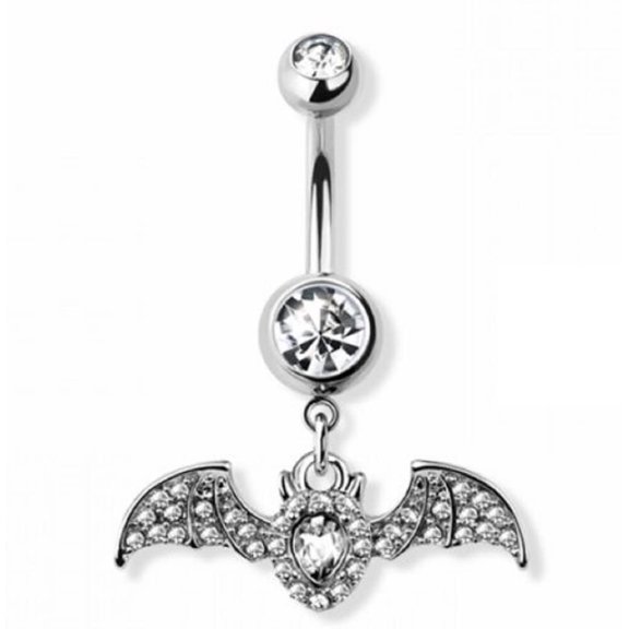 Body Accentz Belly Button Ring Bat Outta Hell