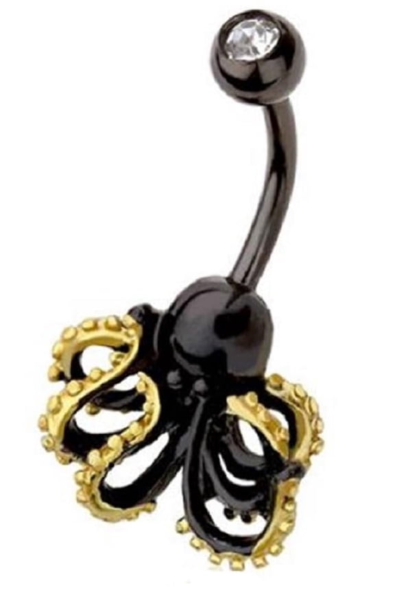 Belly Button Ring Navel Ring Kraken Sea Monster