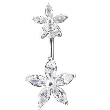 Body Accentz Belly Button Ring Navel Starfish Body Jewelry Dangle 14 Gauge