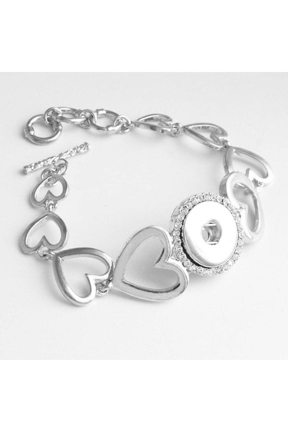 Bracelet fit 18mm Crystal snap button jewelry Bracelet Bangles High Quality