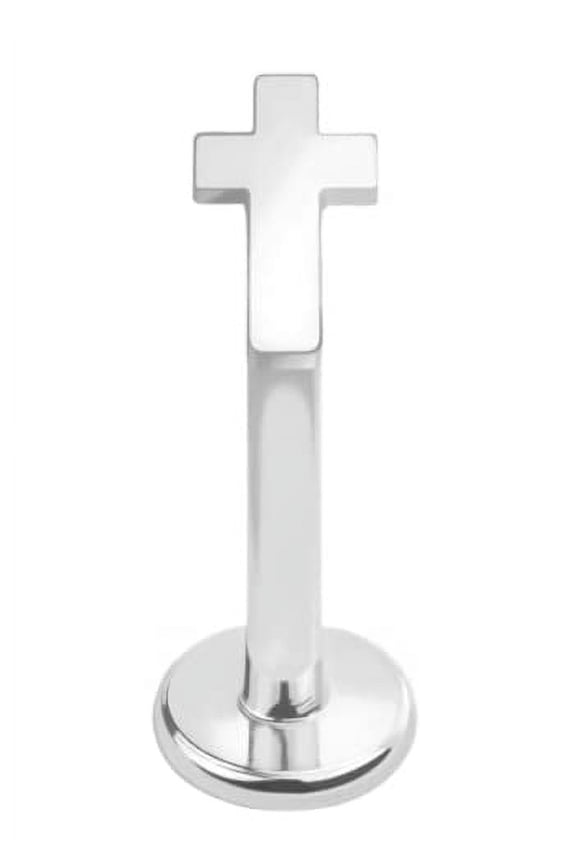 Cartilage Internally Treaded Cross Top 316L Surgical Steel Monroe Labret