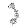 thumbnail image 1 of Body Accentz Earring Flower CZ Ear Cuff 316L Surgical Steel Butterflies Left, 1 of 1