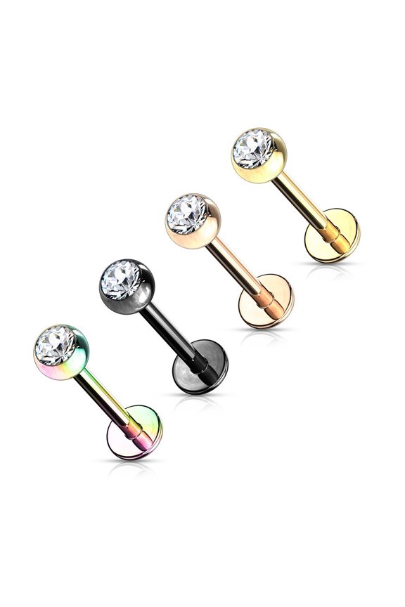 Labret Monroe 4 Colors Body Jewelry Piercing Lip Chin Tragus Ring 16g