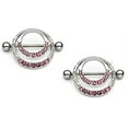 thumbnail image 1 of Body Accentz Nipple Ring Bars Shield Eternity Circle of Love Pair 14 Gauge Sold, 1 of 1