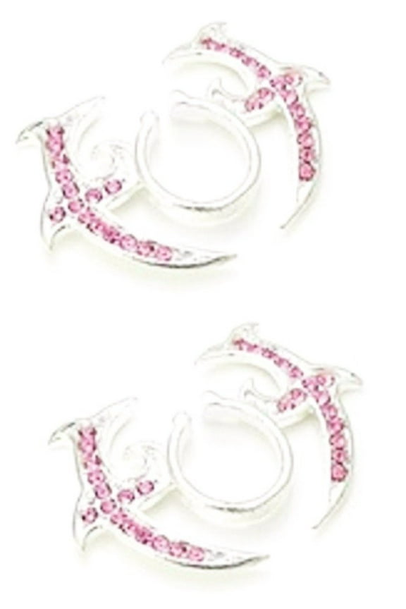 Nipple Rings Non Pierce Pair Non-Piercing Clip On Nipple Ring Tribal Floral Pair