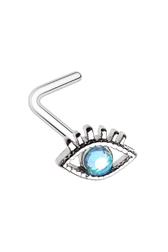 Nose Stud L-shaped All Seeing Evil Eye ring design tops Ax