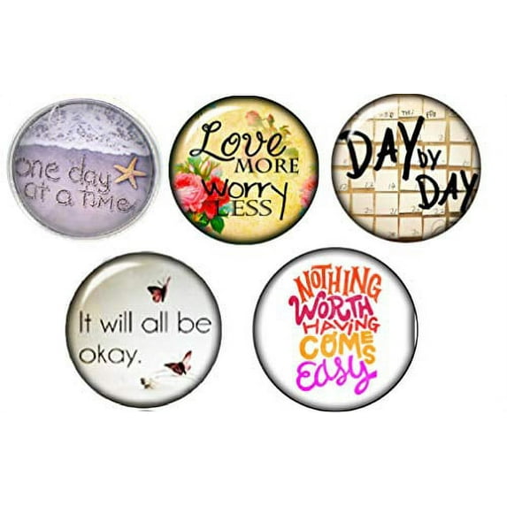 Body Accentz Snap Button Toggle Clasp 18mm in Charm Inspirational Collection Collection (One Day at a time)