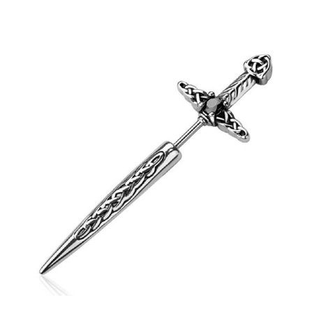 Body Accentz Tragus Trinity Sword 316L Surgical Steel Cartilage, Barbell