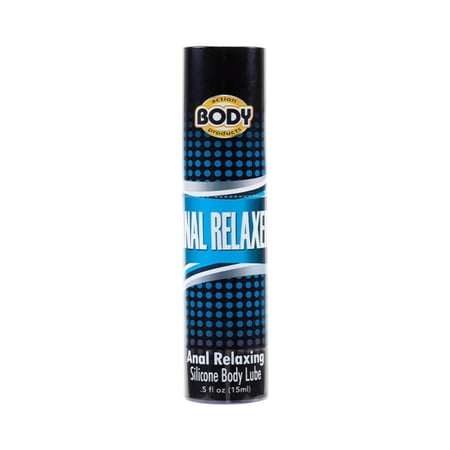 Body Action Anal Relaxer Silicone Lubricant 0.5 oz. Bottle | Natural Jojoba, Long Lasting Comfort