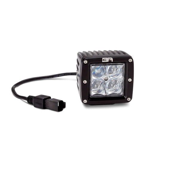 Body Armor 30033 3 Series LED Cube Lamp; Dual Row; 4D Optics; Spot Beam; Pair; w/Wiring Harness And Switch;