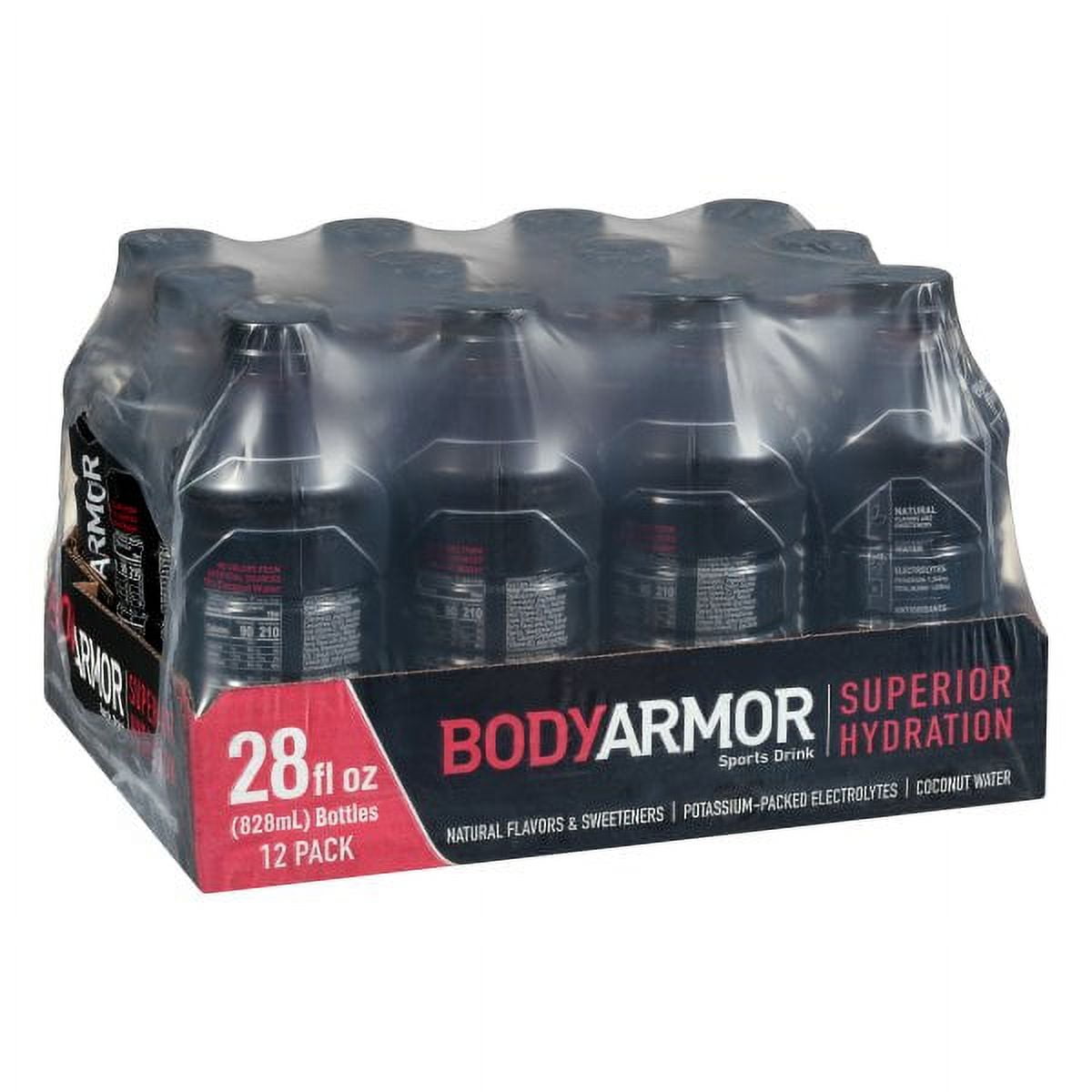 Body Armor Blackout Berry Sports Drink 28 oz Plastic Bottles Pack of