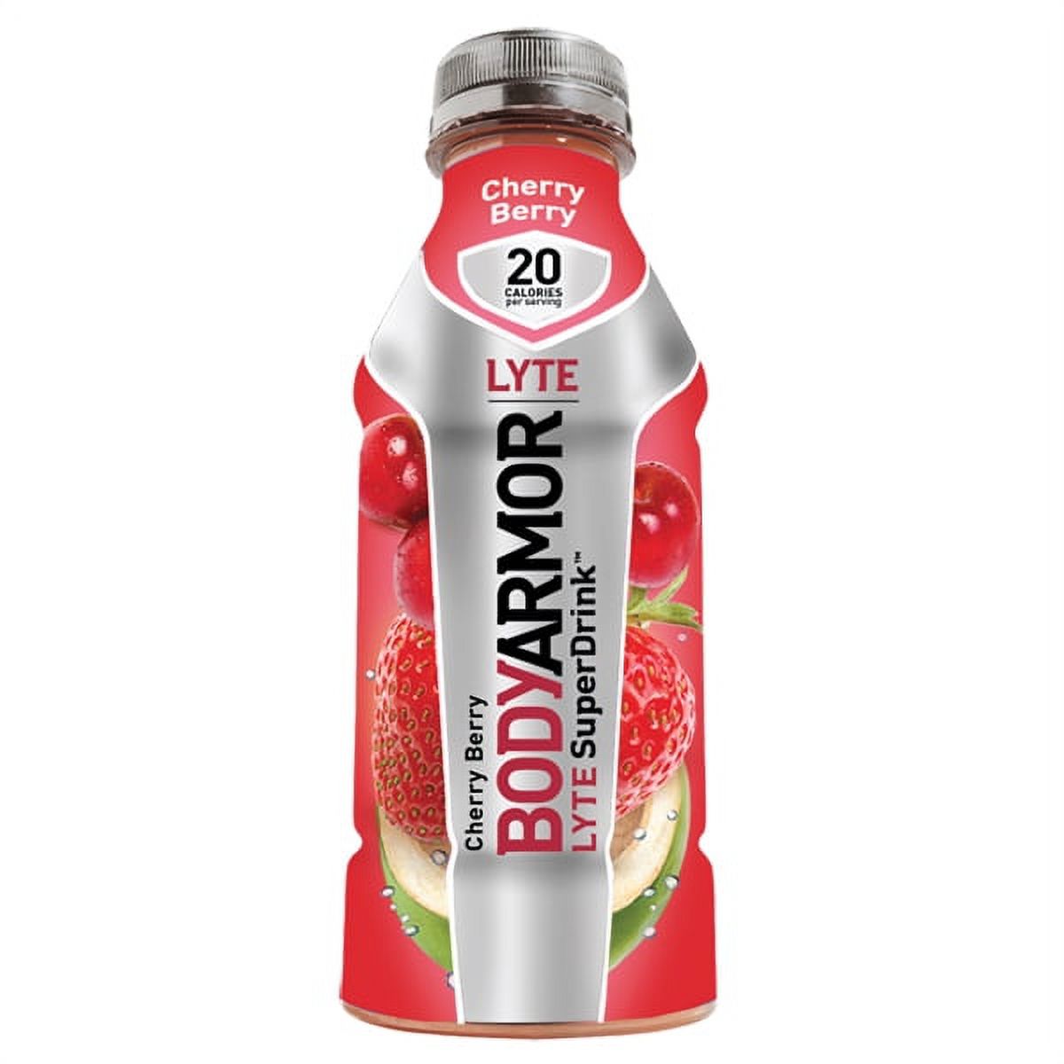 Body Armor Lyte Cherry Berry Sports Drink 16 oz Plastic Bottles Pack