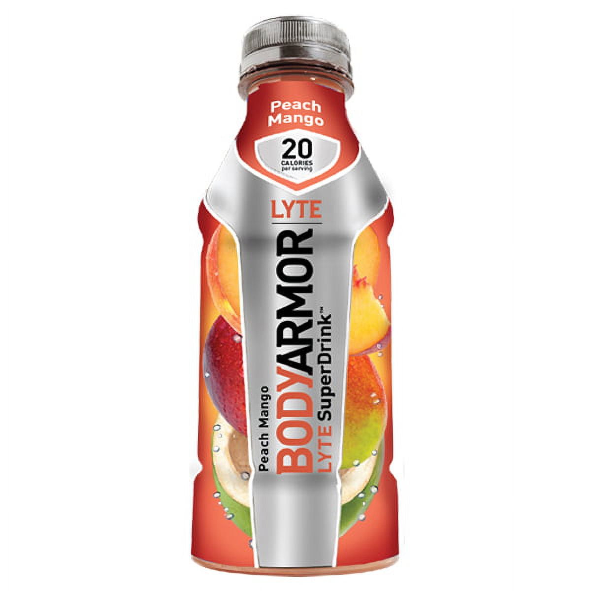 Body Armor Lyte Peach Mango Sports Drink 16 oz Plastic Bottles Pack