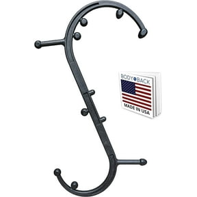 Body Back Buddy Classic Handheld Manual Massage Cane USA Made-Full Body Pressure & Trigger point massage tool for Deep Tissue Pain Relief -Dual Massage Hooks for Back, Shoulder, Neck (2.0 Black)