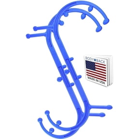 Body Back Buddy Classic Handheld Manual Massage Cane USA Made-Full Body Pressure & Trigger point massage tool for Deep Tissue Pain Relief -Dual Massage Hooks for Back, Shoulder, Neck (2-Pack)(Blue)