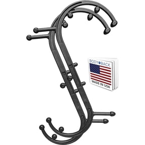 Body Back Buddy Classic Handheld Manual Massage Cane USA Made-Full Body Pressure & Trigger point massage tool for Deep Tissue Pain Relief -Dual Massage Hooks for Back, Shoulder, Neck (2-Pack) (Black)