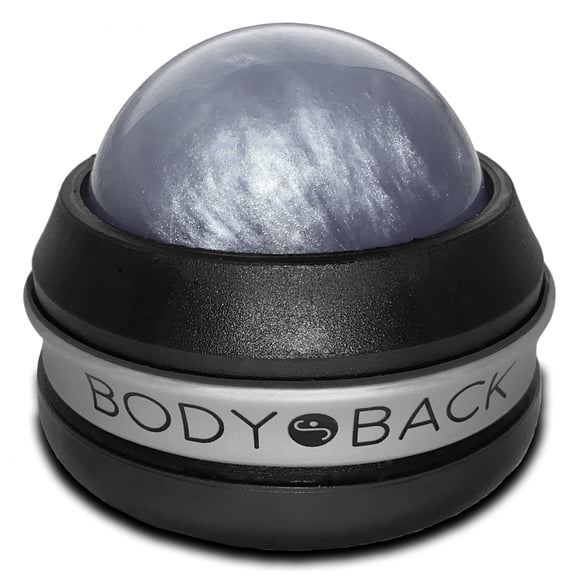 Body Back Manual Massage Roller Ball-Handheld Ball Massager for Full Body Deep Tissue-Easy Grip Self Massage Ball Tool-360 Degree Mobility for Sore Muscle Recovery, Joint Pain & Stress Relief (Silver)