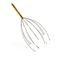 thumbnail image 1 of Body Back Scalp Massager | Head Scratcher | Head Whisk Massager for Stress Relief - Relaxing Scalp Scratcher - Manual Head Massager for Gentle Hair Tingling Stimulation (Gold), 1 of 7