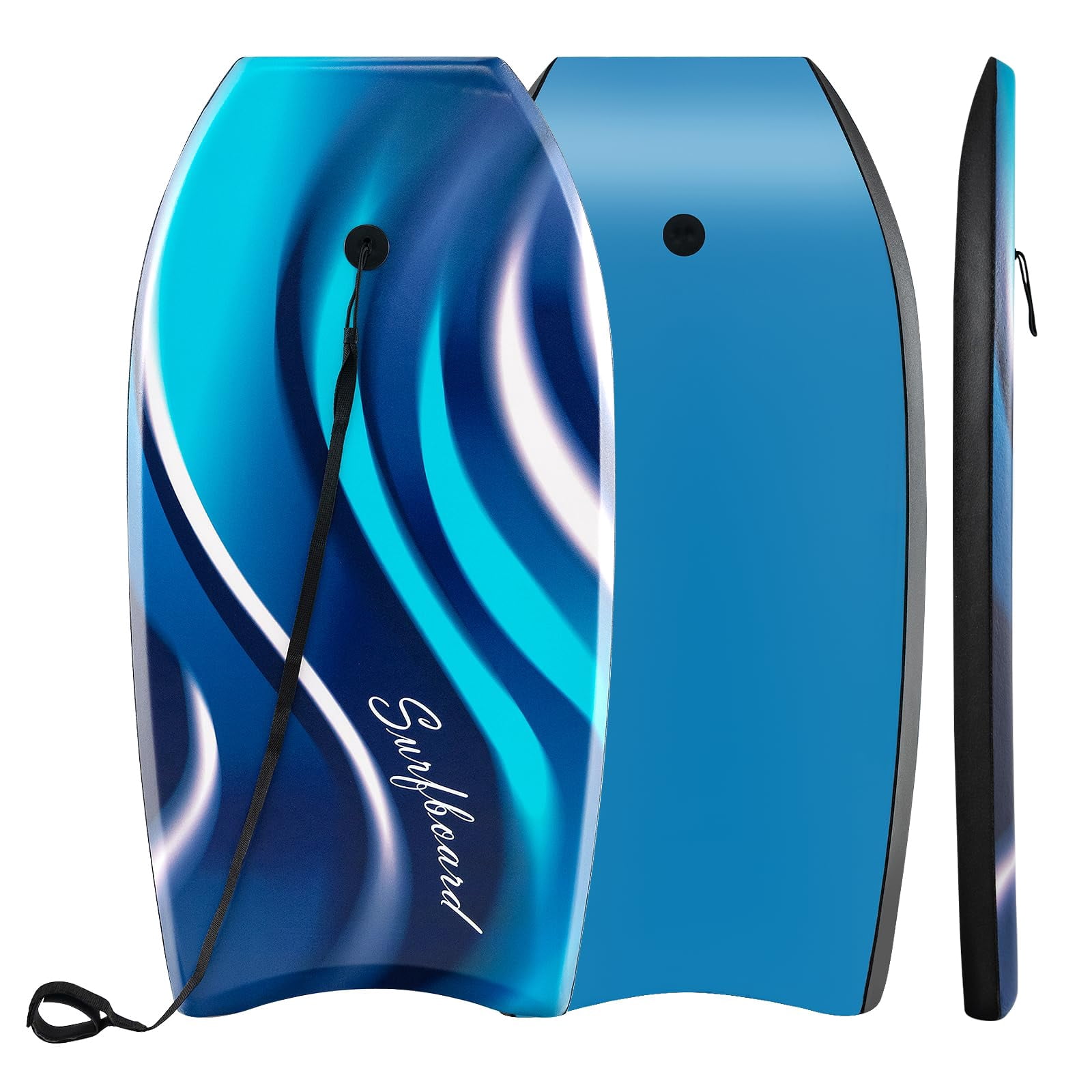 Body Boards for Beach, 33 Inch EPS Foam Core Bodyboard, Crescent Tail ...