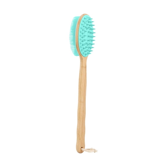 Body Brush Double Sided Long Handled Back Scrubber Lotion Body Shower Bath Brush 42cmx7.5cm