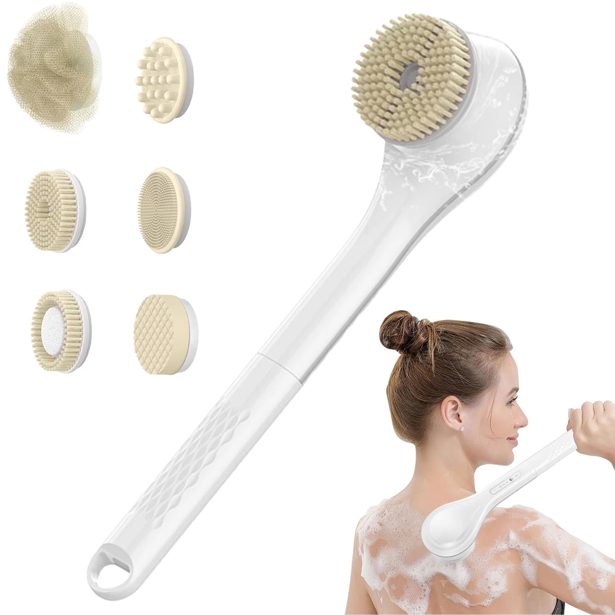Body Brush Rechargeable, Electric Body Brush Set, Scrubber Shower Brush