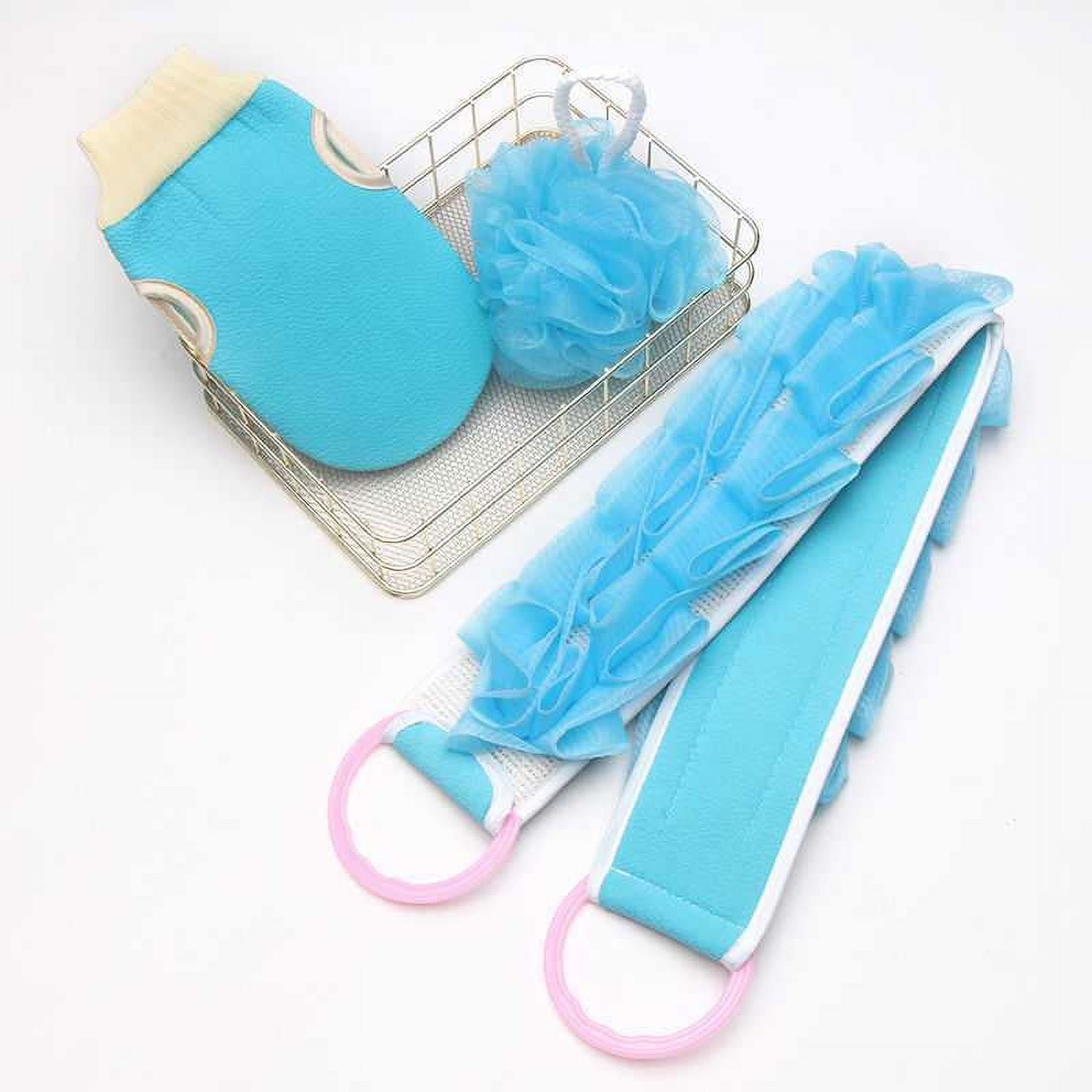 Body Brush with Handle, Scrub Exfoliating Bath Sponge Mat, Soft Loofah ...