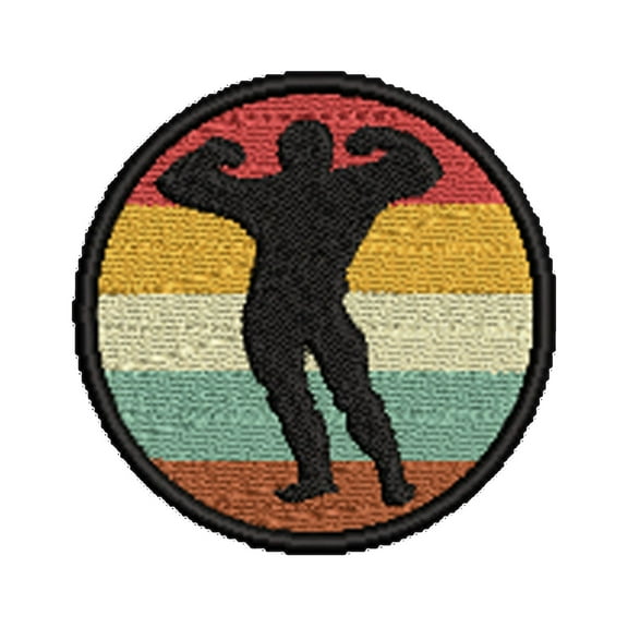 Body Builder Dad Embroidered Patch Iron-On Applique, Cosplay Vest Clothing Badge Back Packs Uniform DIY