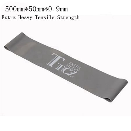 Body Building Loop Exercise Expander Gym Strength Training Elastic Band Resistance Bands Ruber GREY EXTRA HEAVY TENSILE