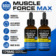Body Building Supplement Muscle Force Max Strength & Endurance Drops 175mg of Proprietary Growth Formula, Muscle Building and Recovery