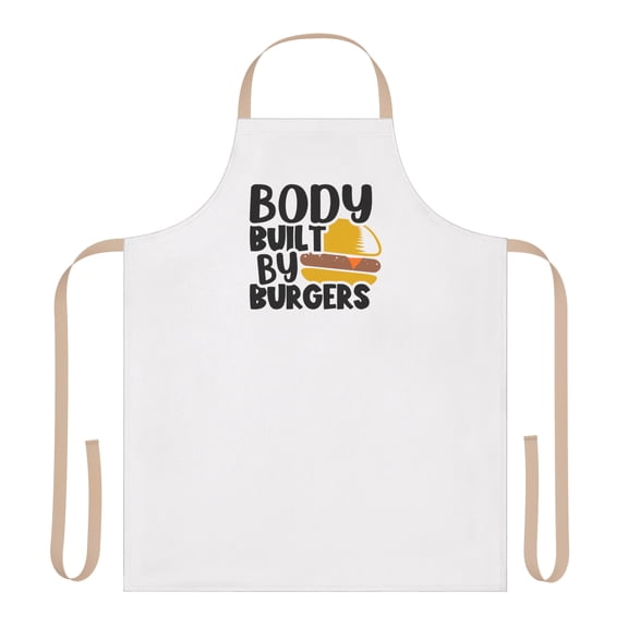 Body Built By Burgers Apron, 5-Color Straps (AOP)