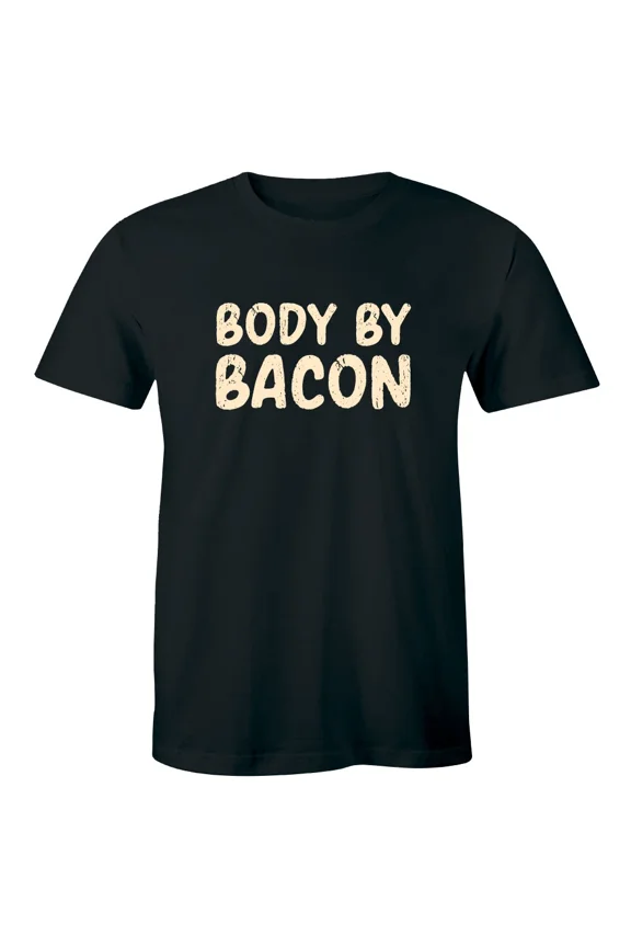 Body By Bacon Men's T-Shirt Funny Foodie Lover Tee