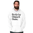 thumbnail image 1 of Body By Chips Guacamole Funny Saying Hoodie Sweatshirt Women Men Brisco Brands M, 1 of 6