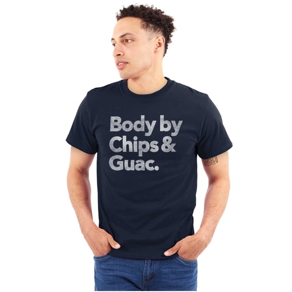 Body By Chips Guacamole Funny Saying Plus Size Crewneck Graphic Tee Shirt Brisco Brands 2X