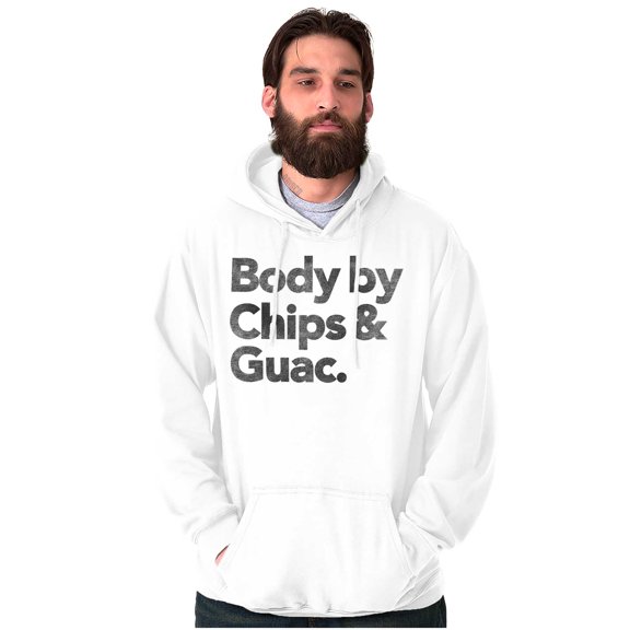 Body By Chips Guacamole Funny Saying Unisex Plus Fleece Graphic Hoodie Brisco Brands 3X