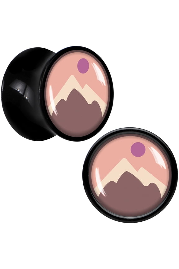 00 Gauge Mountain Sunrise Acrylic Saddle Plug Set