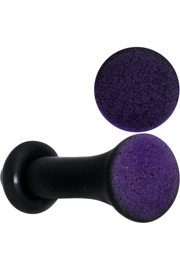10 Gauge 2Pc Ear Plugs Black Purple Ombre Matte Acrylic Single Flare Ear Plug Gauges Set of 2