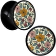 thumbnail image 1 of Body Candy 13mm 2PC Black Acrylic Blossom Creation Wildflower Flowers Saddle Plugs Double Flare Plug Ear Plug Gauges 34/64", 1 of 4