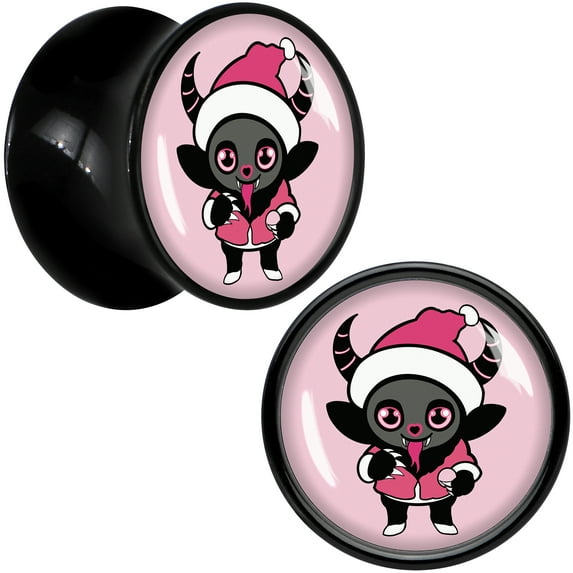 Body Candy 13mm Krampus Cutie Christmas Holiday Acrylic Saddle Plug Set