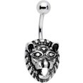 thumbnail image 1 of Body Candy 14G 316L Stainless Steel Navel Ring Piercing Belly Ring Lion Belly Button Ring 7/16" 11mm, 1 of 1
